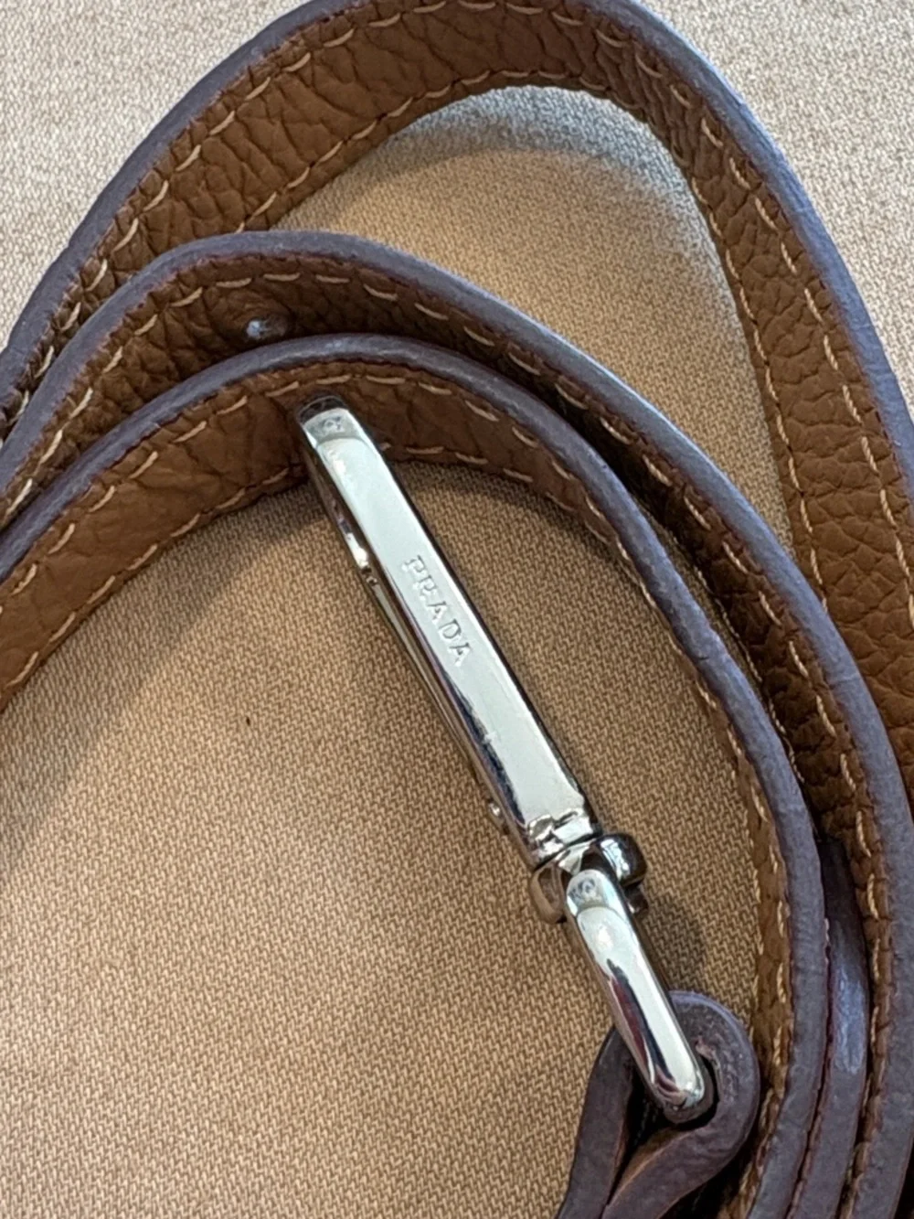 Prada Vitello Leather Tote Bag with Strap - Picture 11 of 13